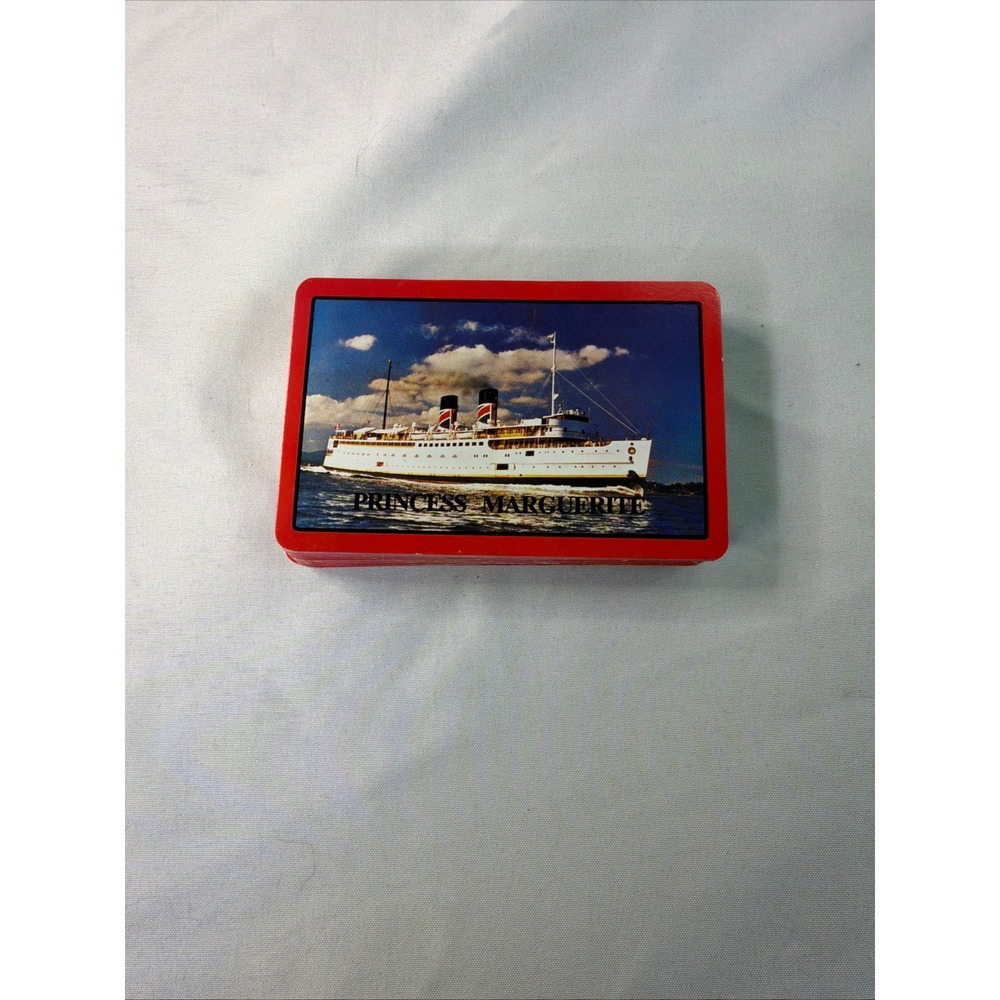 Vintage Princess Marguerite Steamship Playing Cards British Hong Kong Souvenir
